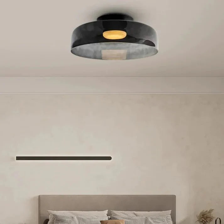 Scandinavische Designer Creatieve Persoonlijkheid Middeleeuwse Glazen Plafondlamp