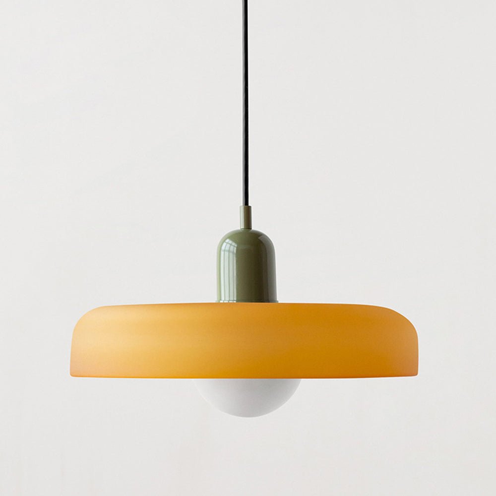 Bauhaus hanglamp van gekleurd Glas