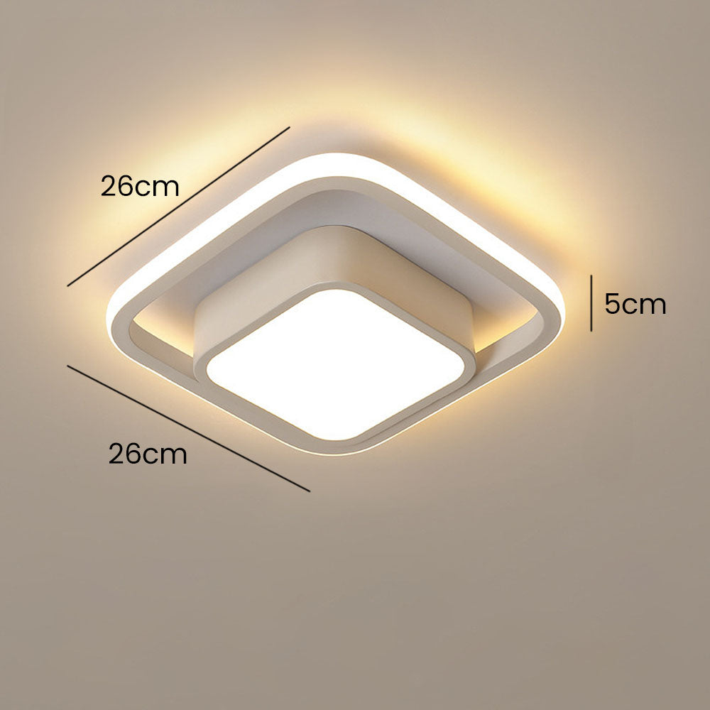 Minimalistische Dubbele Ring LED Plafondlamp