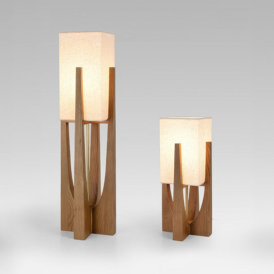 Japanse stijl walnoot vloerlamp eenvoudige massief houten lamp