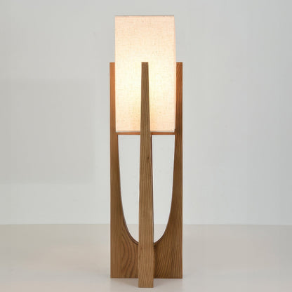 Japanse stijl walnoot vloerlamp eenvoudige massief houten lamp