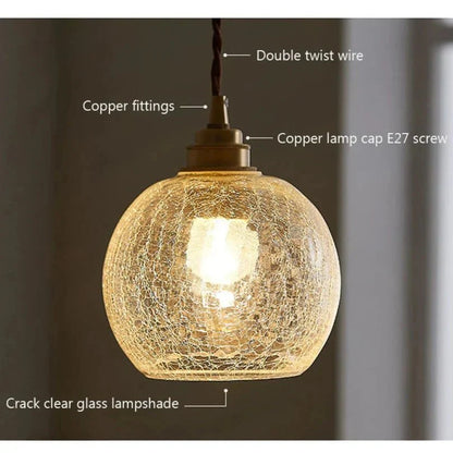 Crystal glass pendant lamp