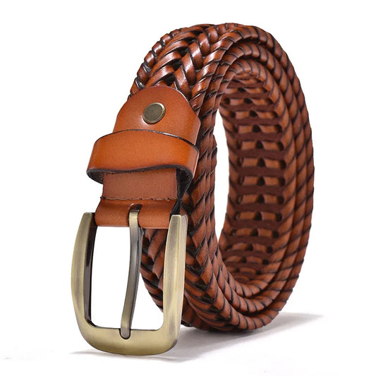 ALESSIO™ | WOVEN LEATHER MEN'S BELT (VINTAGE)