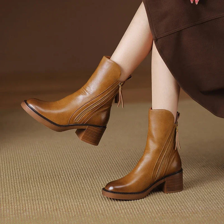 MARIA™ | LEATHER ANKLE BOOTS