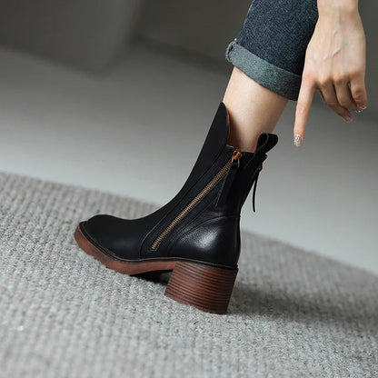 MARIA™ | LEATHER ANKLE BOOTS