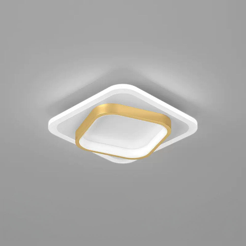 Vierkante LED Gouden Woonkamer Plafondverlichting