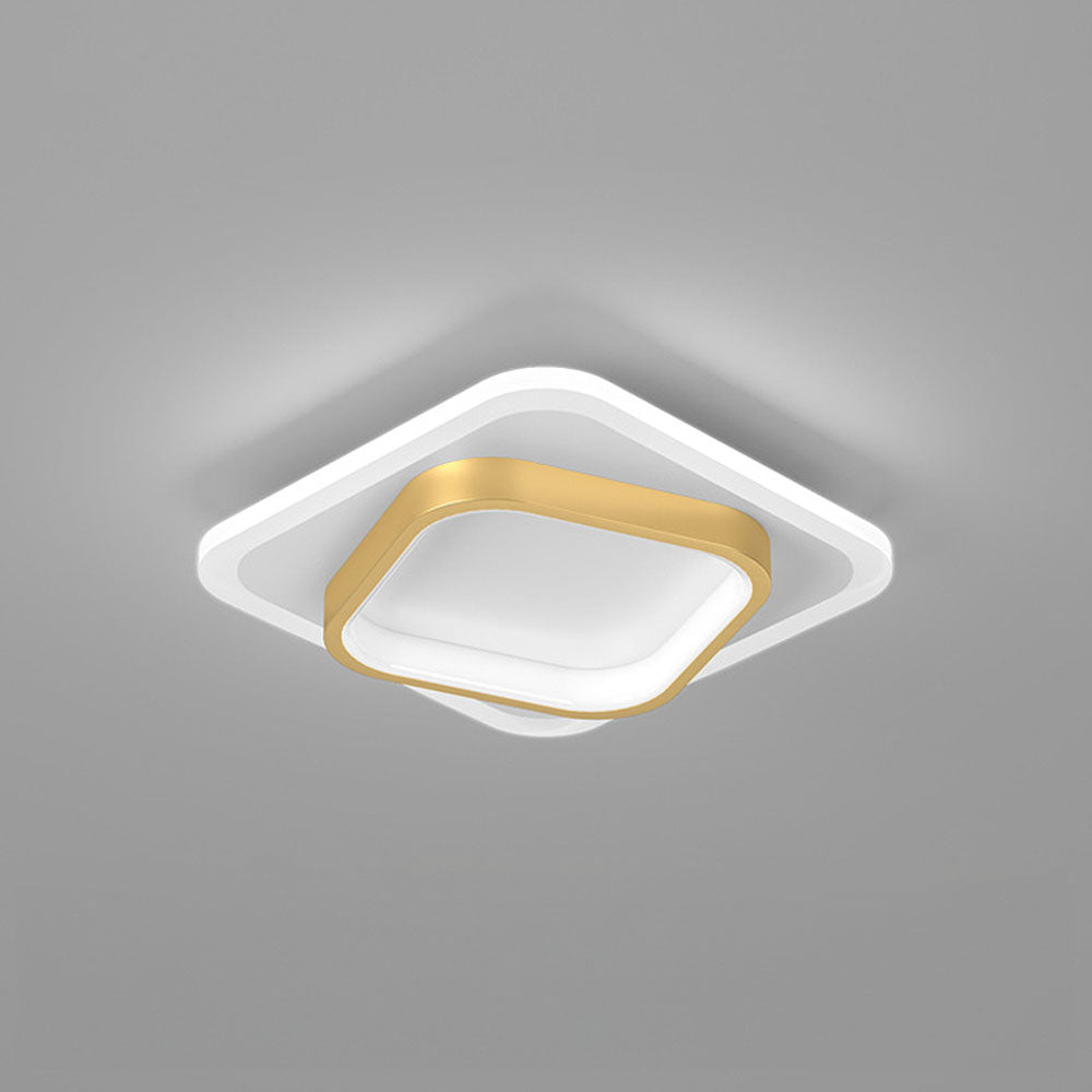 Vierkante LED Gouden Woonkamer Plafondverlichting