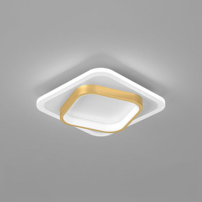 Vierkante LED Gouden Woonkamer Plafondverlichting