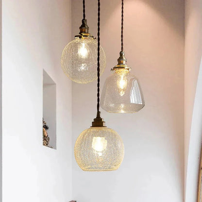 Crystal glass pendant lamp