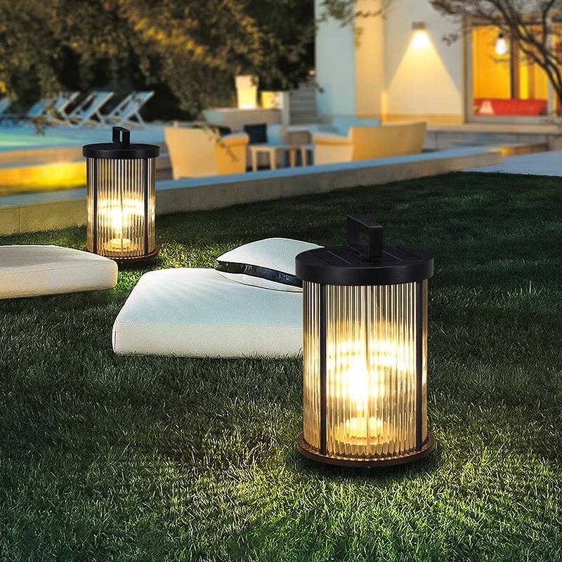 Crystal glass outdoor lamp