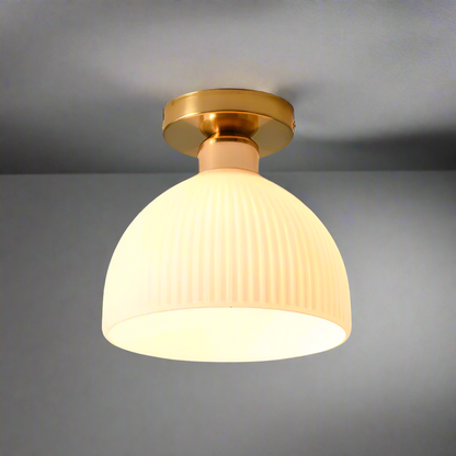 Modern Milk White Glass Ceiling Lamp 