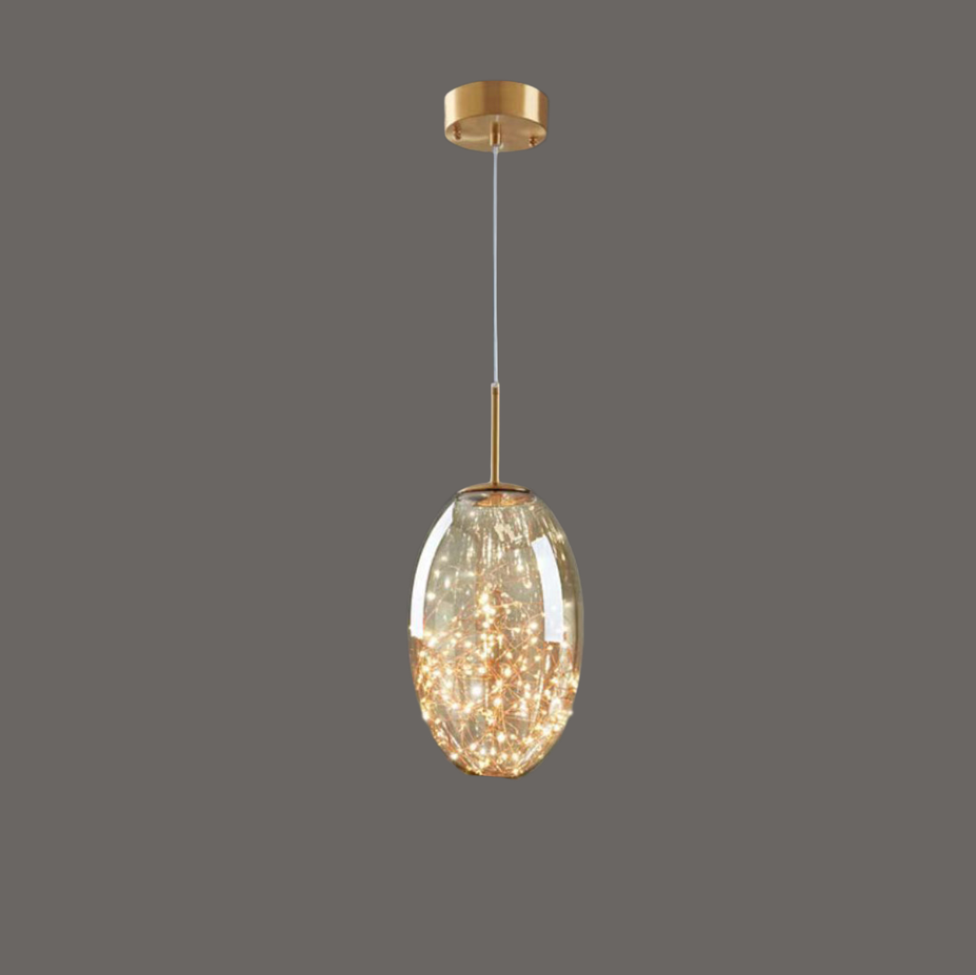 Modern Gray Glass Starry Sky Pendant Lamp