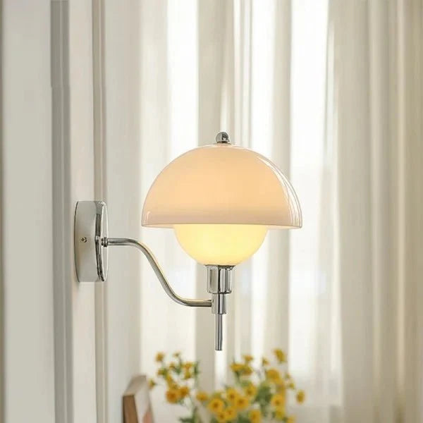 Mushroom Wall Lamp Cream 