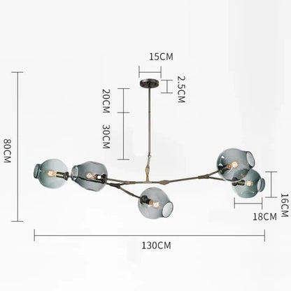 Bifurcation Bubbelglas Sputnik Kroonluchter