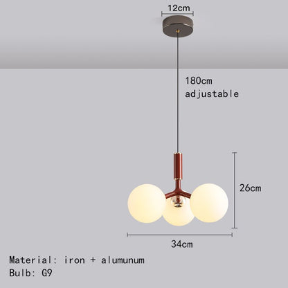 Luxe glazen hanglamp in Noorse stijl