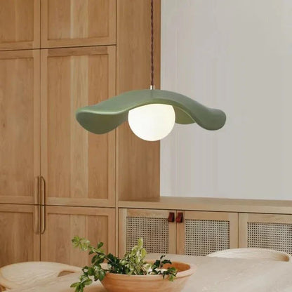 Creatieve Wabi Sabi eetkamer hanglamp met lotusbladeren