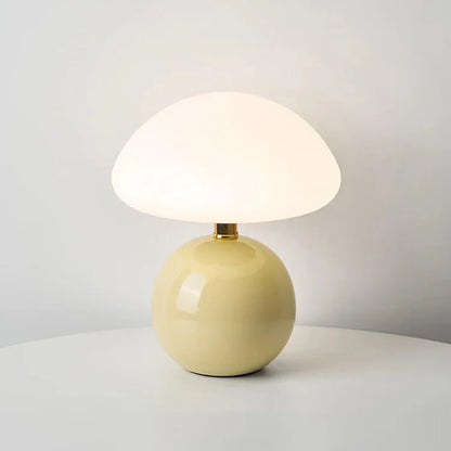 French cream mushroom lamp 