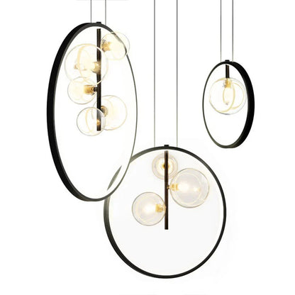 Nordic Bubble glazen hanglampen met ring