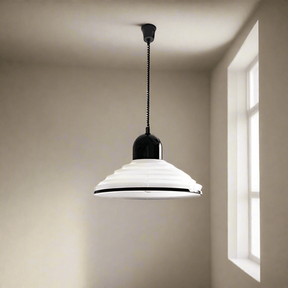 Franse crème glazen wind hanglamp