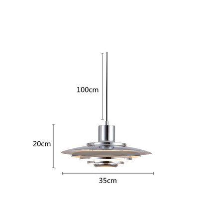 Moderne hanglampen van Scandinavisch aluminium