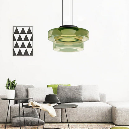 Glazen hanglampen in Bauhaus stijl