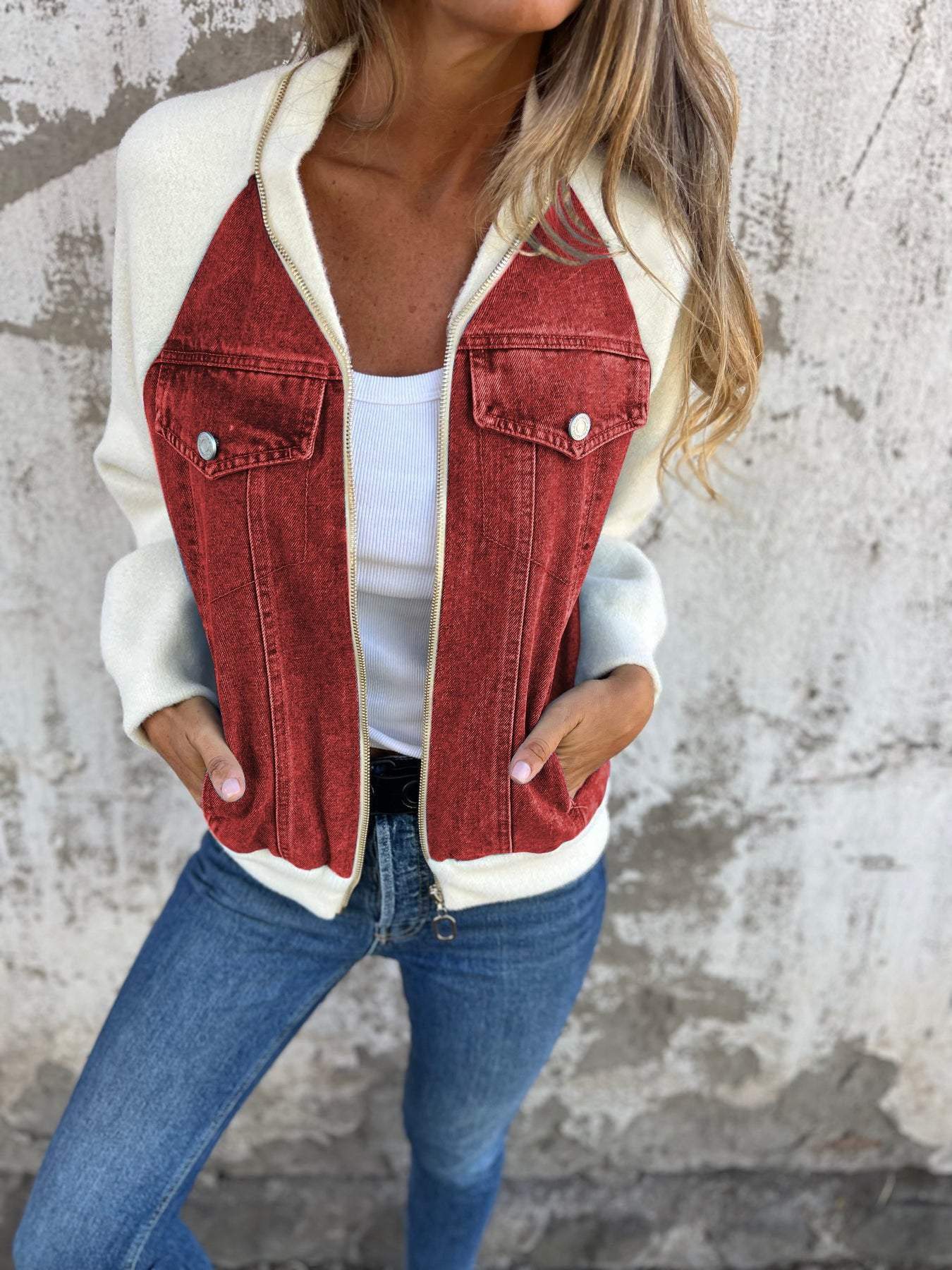 ISABELLA™ | CASUAL V-NECK ZIPPER JACKET