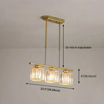 Noorse Multi-Head Lange Glazen Eilandlamp