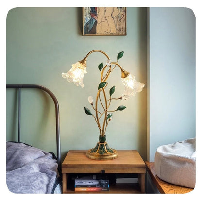 New French Flower Table Lamp