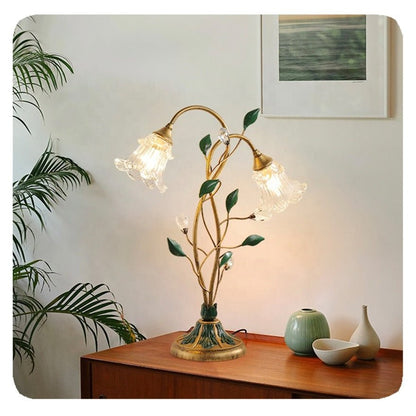 New French Flower Table Lamp