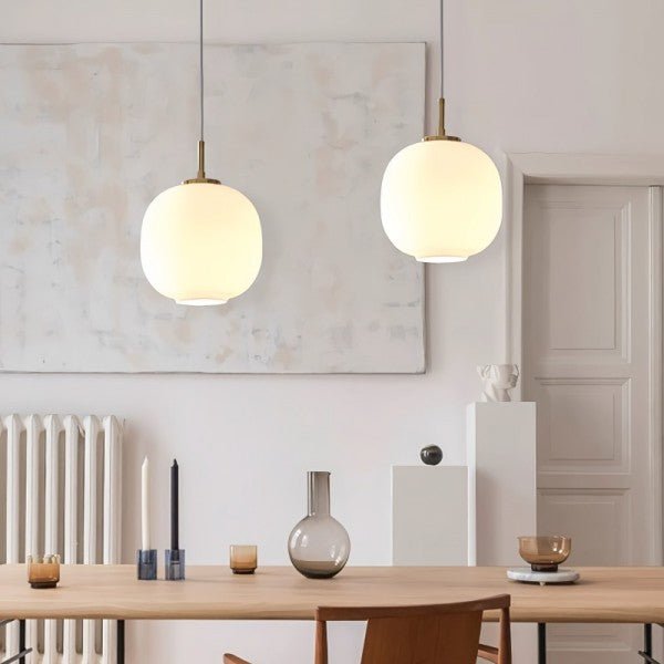 Moderne Scandinavische Opaalglas Radihous Hanglamp