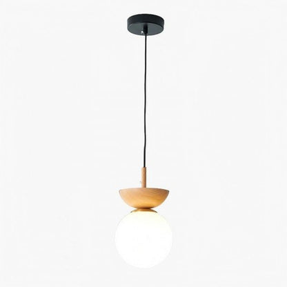 Scandinavische hanglamp van halfhout